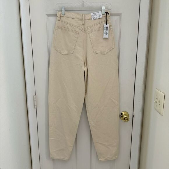 NWT WeWoreWhat Dani Boyfriend Pants Size 25 Sand Tan Khaki Straight Leg Jeans - Picture 5 of 8